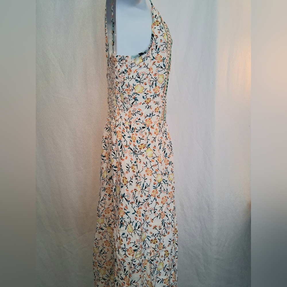 Angashion Womens Spaggetti Strap Boho Summer Long Flowy Maxi Dress Sundress SM - Picture 5 of 13